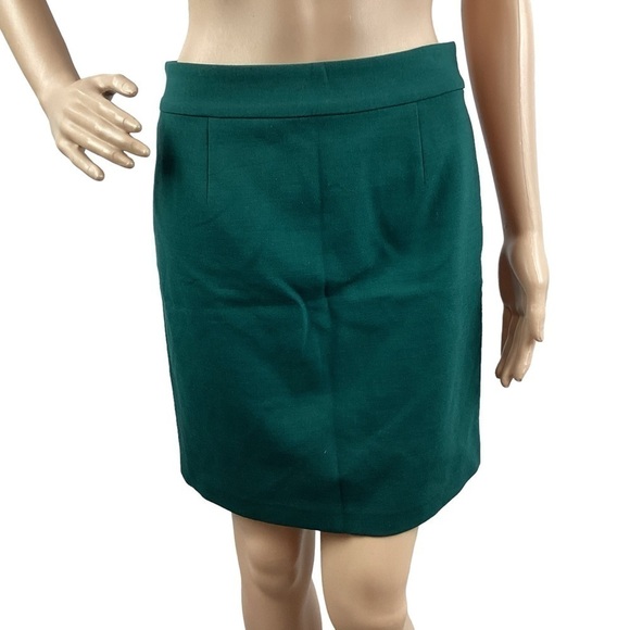 Fossil Wool Blend Pencil Skirt Size 4 Green - Picture 1 of 7